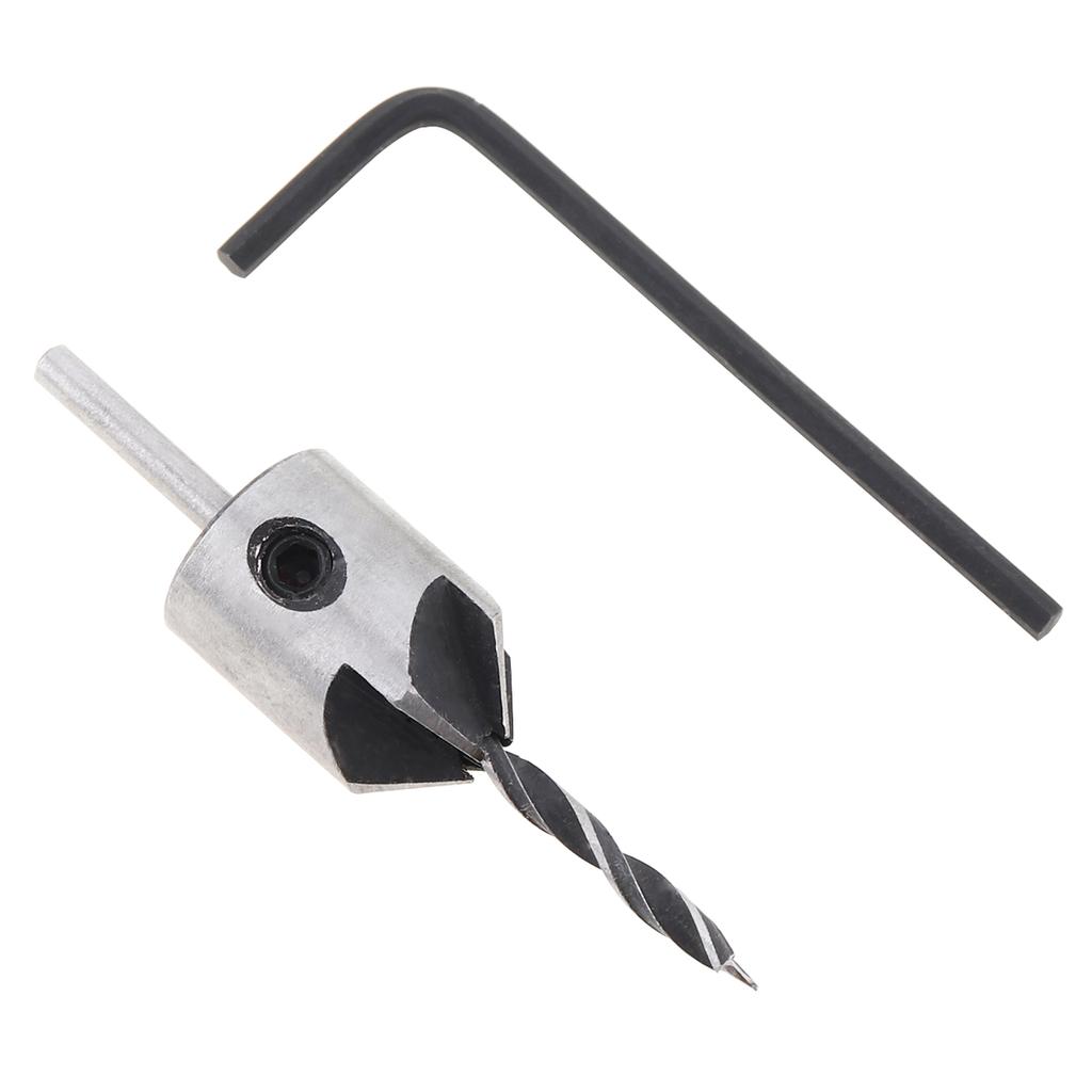 4-10mm Countersink Drill Bit Flute Round Shank Adjustable Tapered Bits