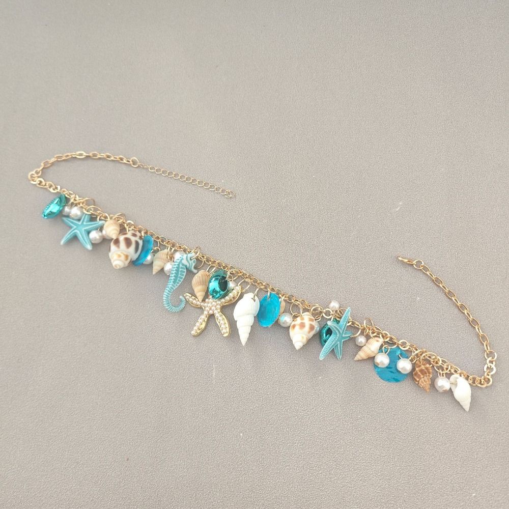 Ornaments Shell Starfish Bracelet Imitation Pearl Natural Conch Beach Bracelets  Vacation