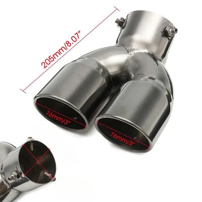 Universal Car Exhaust Muffler 63-76mm 3 Inch Round Tip Stainless Steel Tail Rear Chrome Exhaust Pipe Round