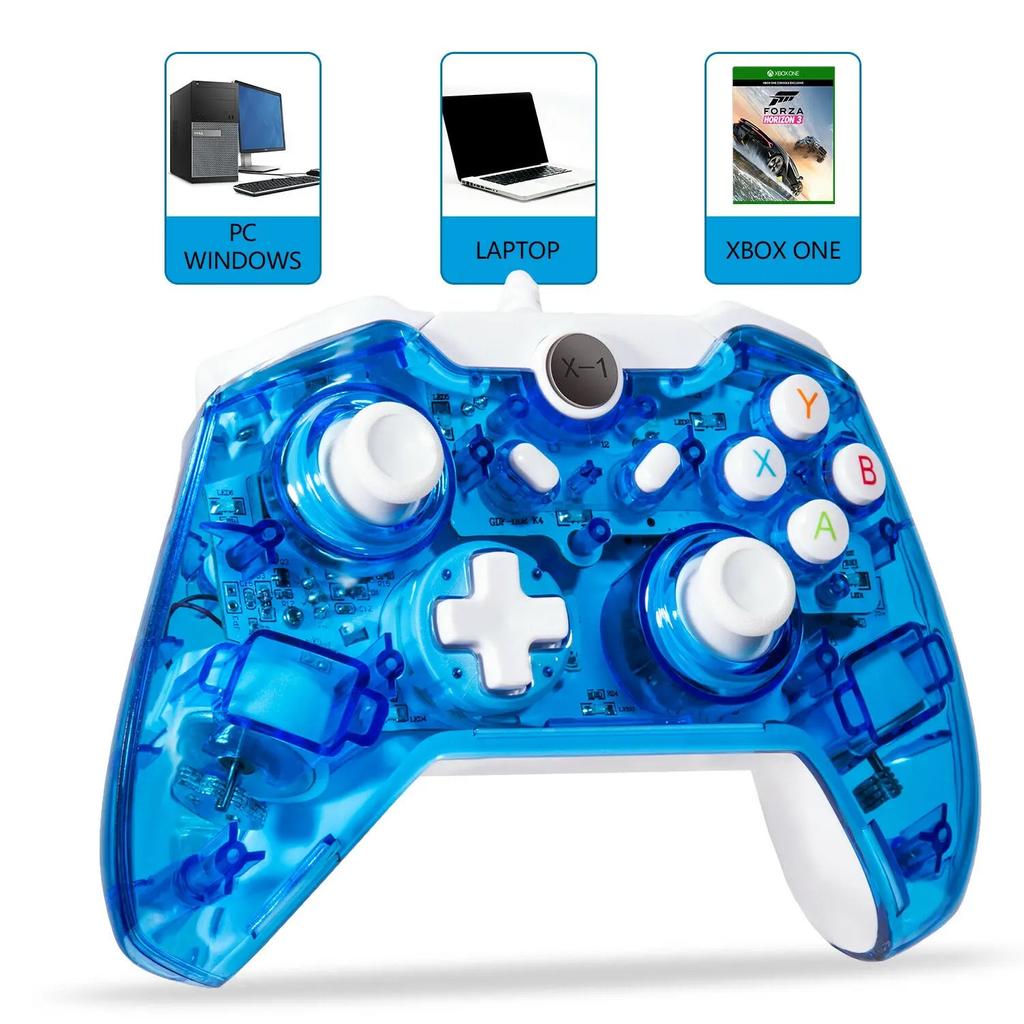 Mando de Juego USB con Cable Gamepad Joystick para Xbox One/One S PC Windows USB Plug and Play Gamepad con Doble Vibración