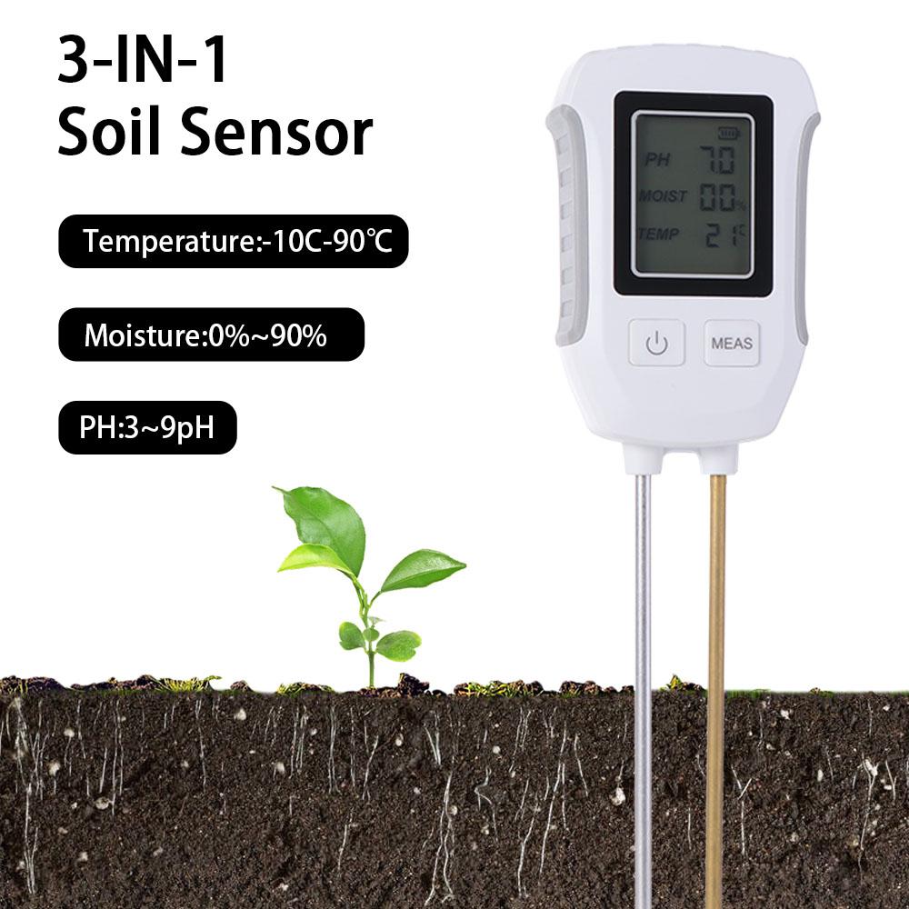 3 in 1 PH/Moisture/Temperature Meter Soil  Humidity Detector  For Garden Lawn Farming