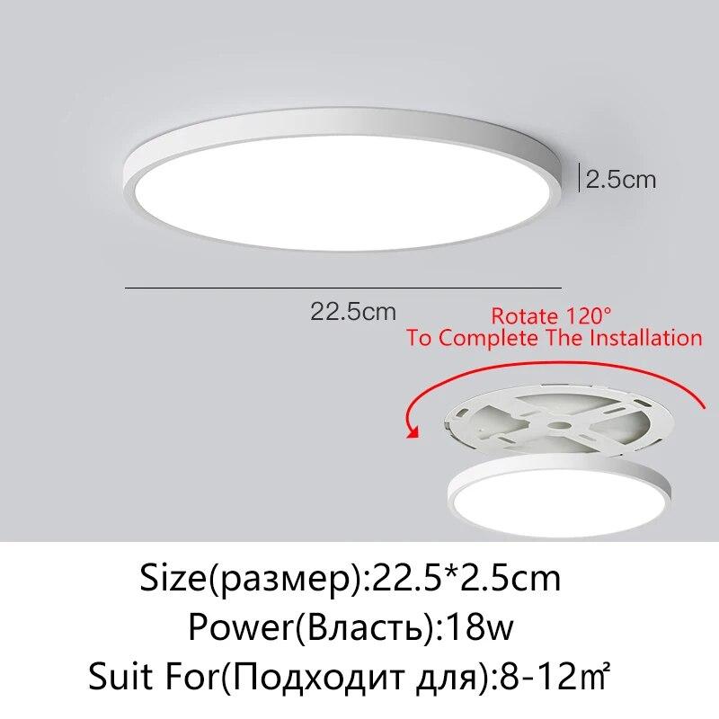 

Ультратонкий светодиодный потолочный светильник для гостиной, современный минималистичный светильник для прихожей, столовой, спальни, кухонные светильники Changeable light