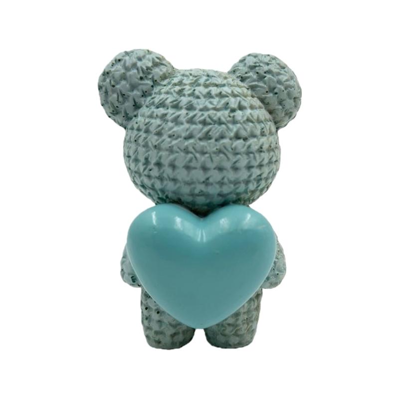 Harzbär-Dekoration mit Herzform Einzigartige Dekorationsfigur Leicht zu pflegen Perfekt für den Innenbereich in modernen Häusern