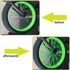 72pcs Bicycle Wheel Spoked Protector Wraps 17/24cm Wheel Rim Spoke Wrap Kit for Motorcycle Bike Color Rims Skin Trim Covers Pipe