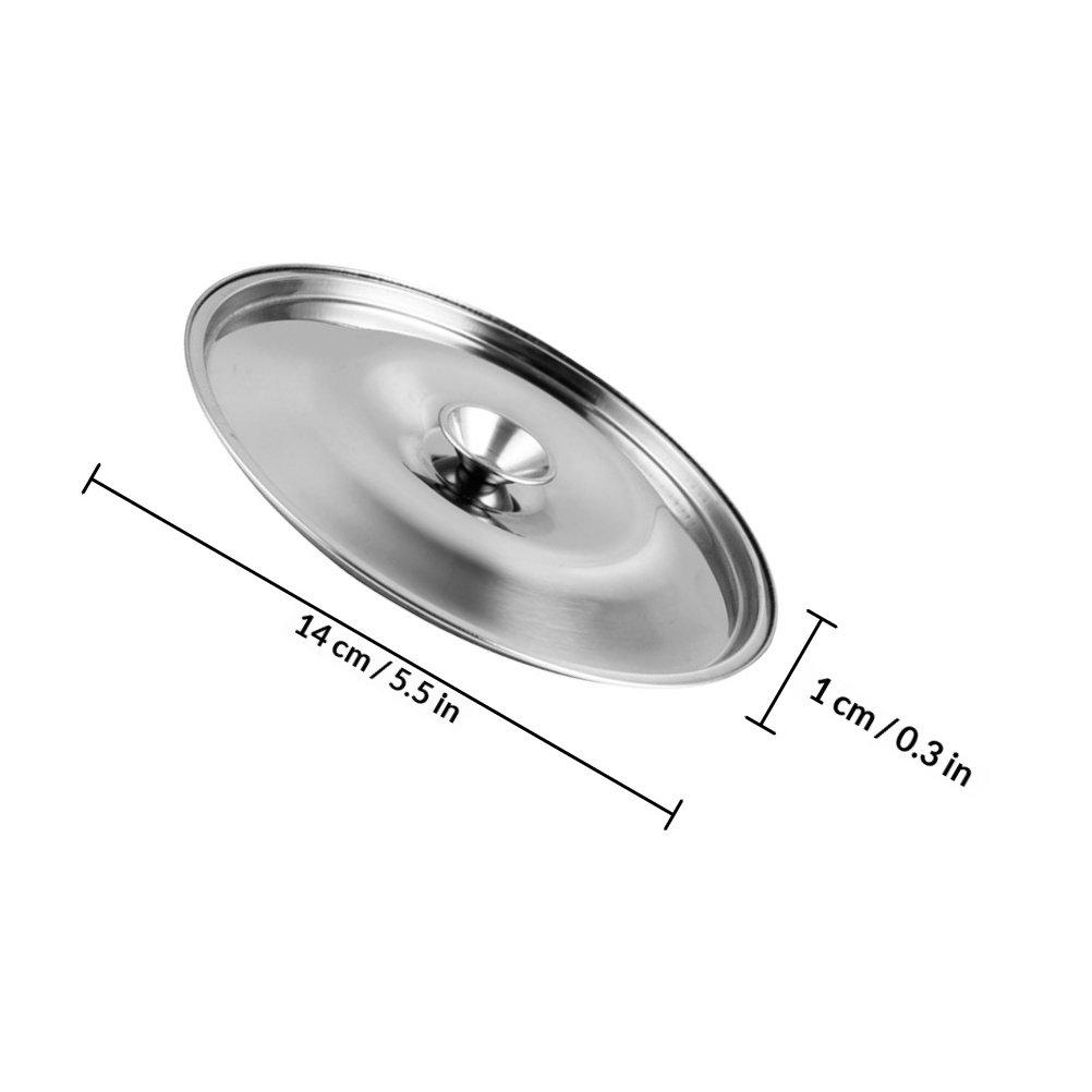 

4Pcs Thickened Stainless Steel Seasoning Pot Lid Universal Oil Jar Cover Replacement for Cookware Spill Proof