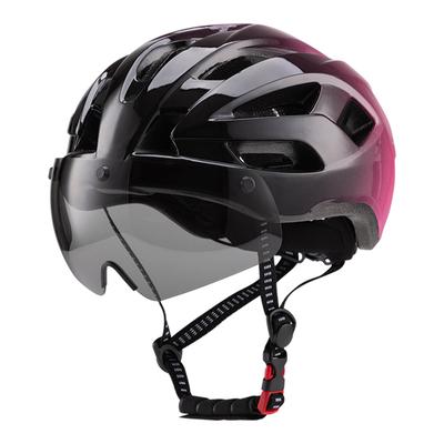 Cyklistické helmy pro ženy Magnetické brýle Univerzální cyklistická helma PC EPS Integrální s LED zadním světlem pro silniční horskou