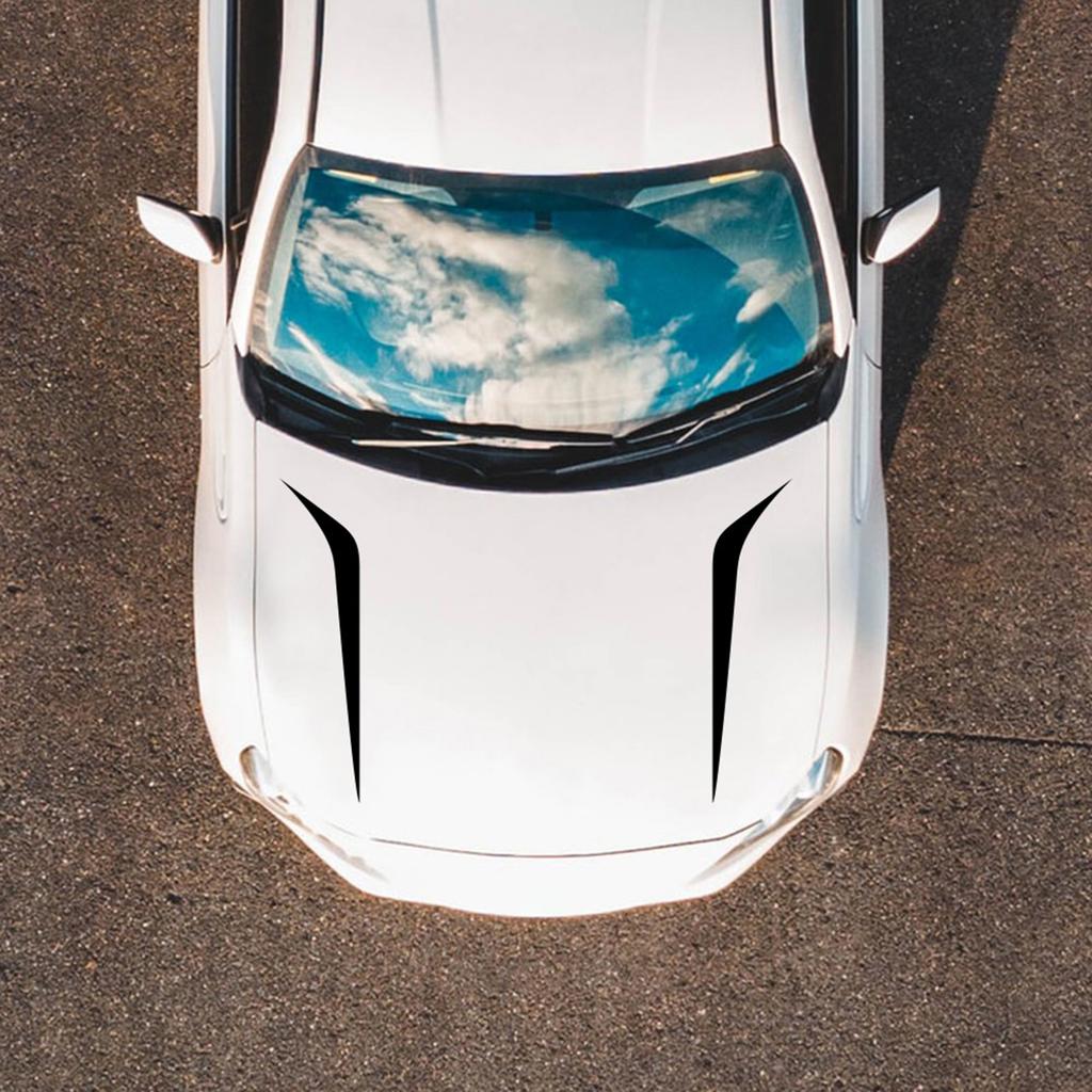 2 PCS Car Hood Decal Sticker Auto Vinyl Film Long Stripe Decals DIY Sport Styling Stickers