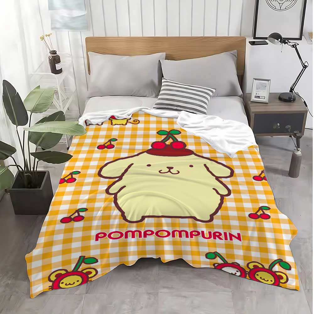 Anime Decke Schule Kawaii PomPomPurins Flauschige Weiche Decken für Bett Schlafzimmer Dekoration Haus Tagesdecke das Sofa Überwurf Winter