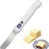 Faca de Manteiga Aquecida de Aço Inoxidável Recarregável por USB Elétrica com Display LED Espalhador de Manteiga Para Manteiga Fria Queijo Geleia Torrada Ferramenta de Cozinha Fácil de Espalhar