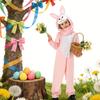 Osterhasen-Outfit für Kinder Weiches Polyester Ausführungskleidung Mit Halsaccessoire Für Bühnenauftritte Und Feiern