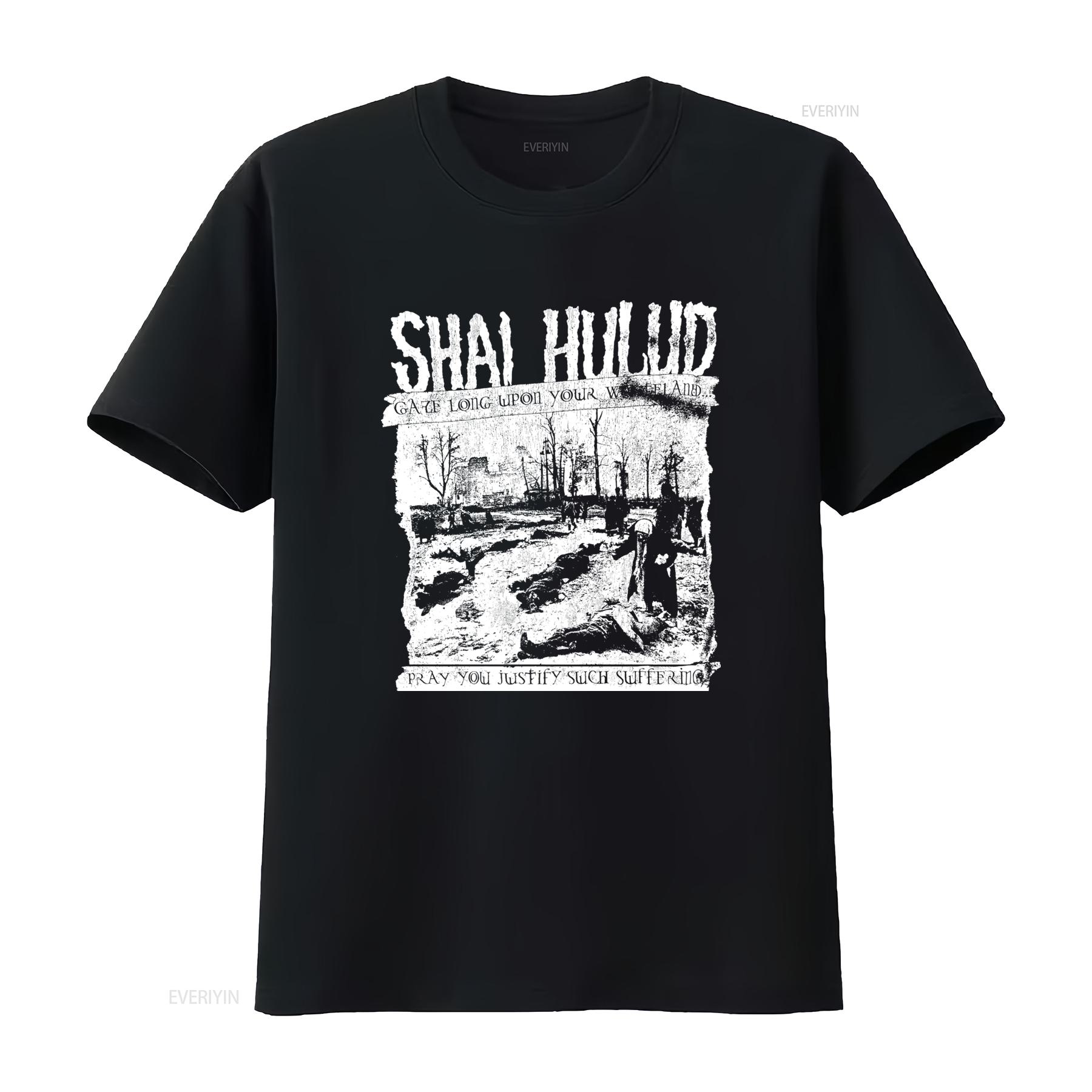 

Shai Hulud 2000S Rare Creation Ruin T Shirt Vintage Punk Rock Design High Quality Print Unique Streetwear vintage Washed 4XL