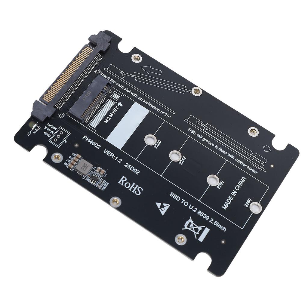 M.2 To U.2 SSD Adapter 64Gbps M.2 M Key NVMe To U.2 SFF 8639 SSD Adapter PCIE4.0 X4 Gen4 Support for 2230 2242 2260 2280