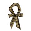 Long silk scarf, new versatile plaid corrugated headscarf, headband, hair tie, bag streamer, neck scarf, decorative belt.