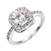 Cellacity Geometry Silver 925 Jewelry 7 Colors Choice Gemstones Ring for Women Classic Design Female Engagement Gifts Size5-10