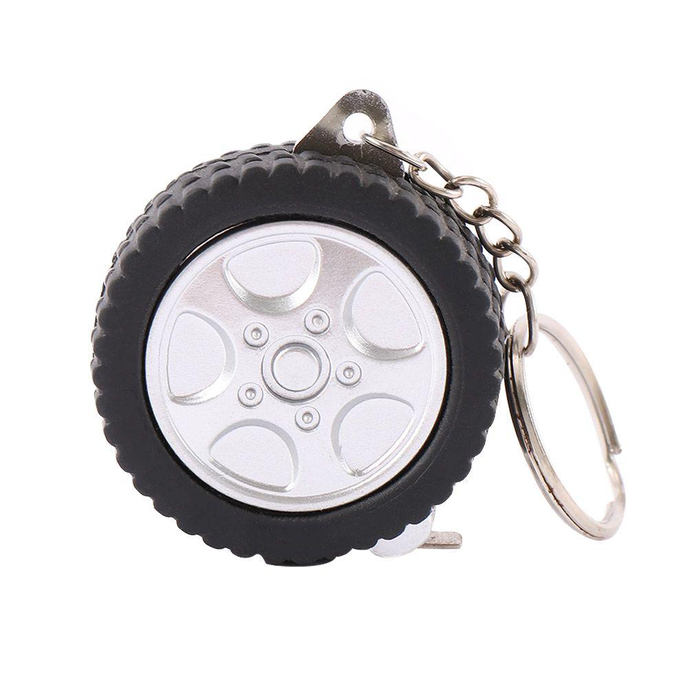 

1M KeyChain Tyre Shaped Plastic Tape Measures Measurement Soft Ruler Measuring Tools чёрный