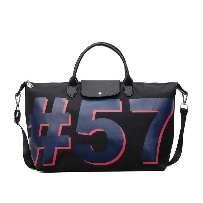 Large capacity short-distance travel bag Women's travel portable tote bag Tide commuter leisure shoulder bag Foreign style messenger bag