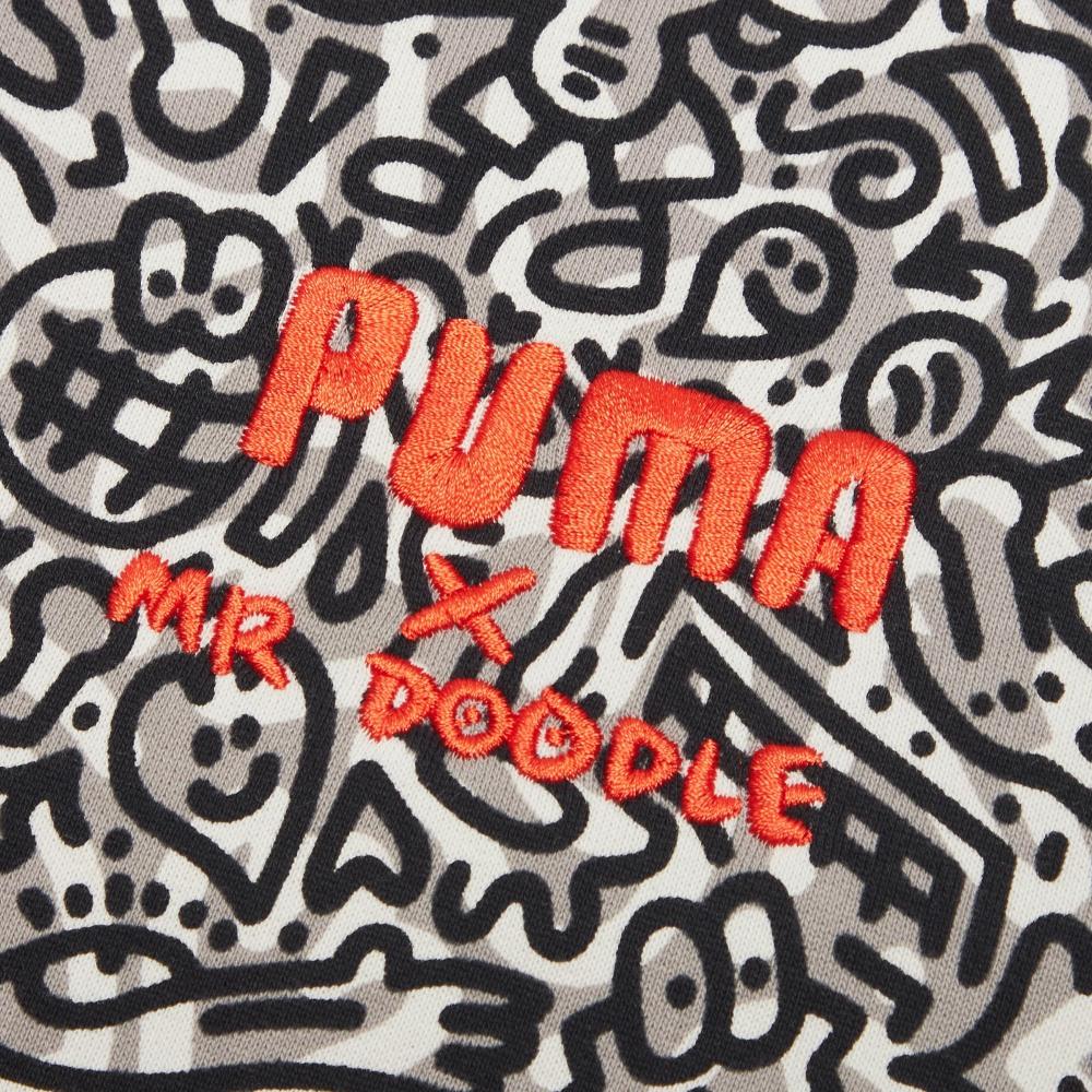 Puma X Mr Doodle Hoodie With Drawstring Men Sweatshirt Black 598680-01
