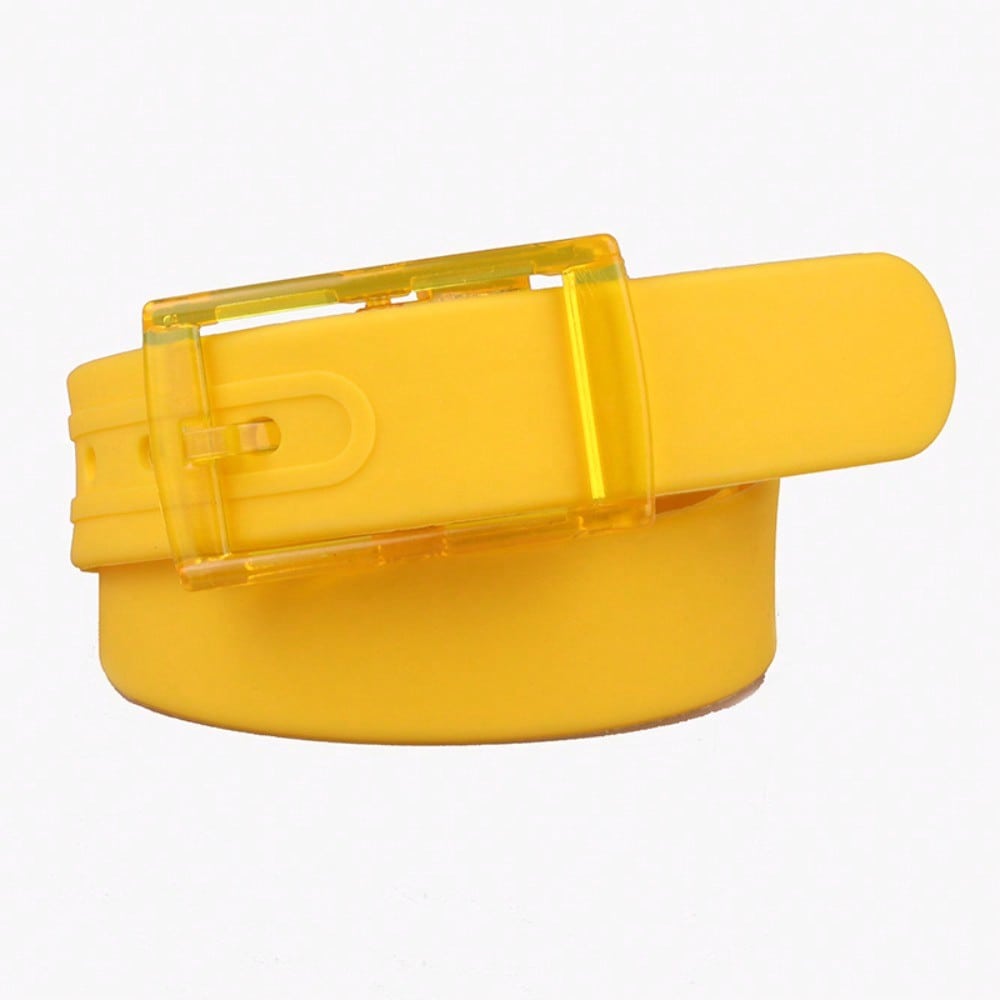 1 pièce de ceinture de taille de haute qualité, ceinture unisexe, ceinture de couleur bonbon jaune