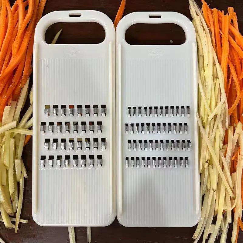 Restaurant-Grade Silk Grater & Julienne Slicer with Anti-Injury Device for Zucchini, Vegetables, and Taro