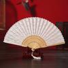 Double Layer Vintage Janpanese Style Lace Hand Folding Fan for Women Performance Gifts Party