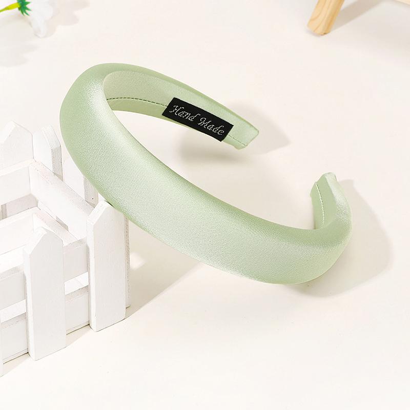 Lente satijn spons opgevuld haarband hoofdband volwassen haaraccessoires haarjuwelen beige
