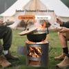 Portable Outdoor Firewood Stove for Camp Cooking and Tea Brewing