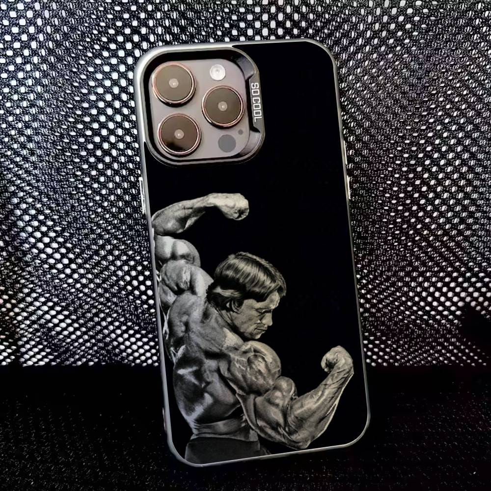 

Gym Fitness Bodybuilding Phone Case For iPhone 16,15,14,13,12,11,8,7,Pro,Max,Plus,Mini,XS,SE Anti Fall Black Matte Hard iPhone13PRO
