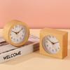Simple Wooden Analog Alarm Clock Silents Table Clock with Night Light Stylish Home Decor Extra-Loud Office Kitchen Counter