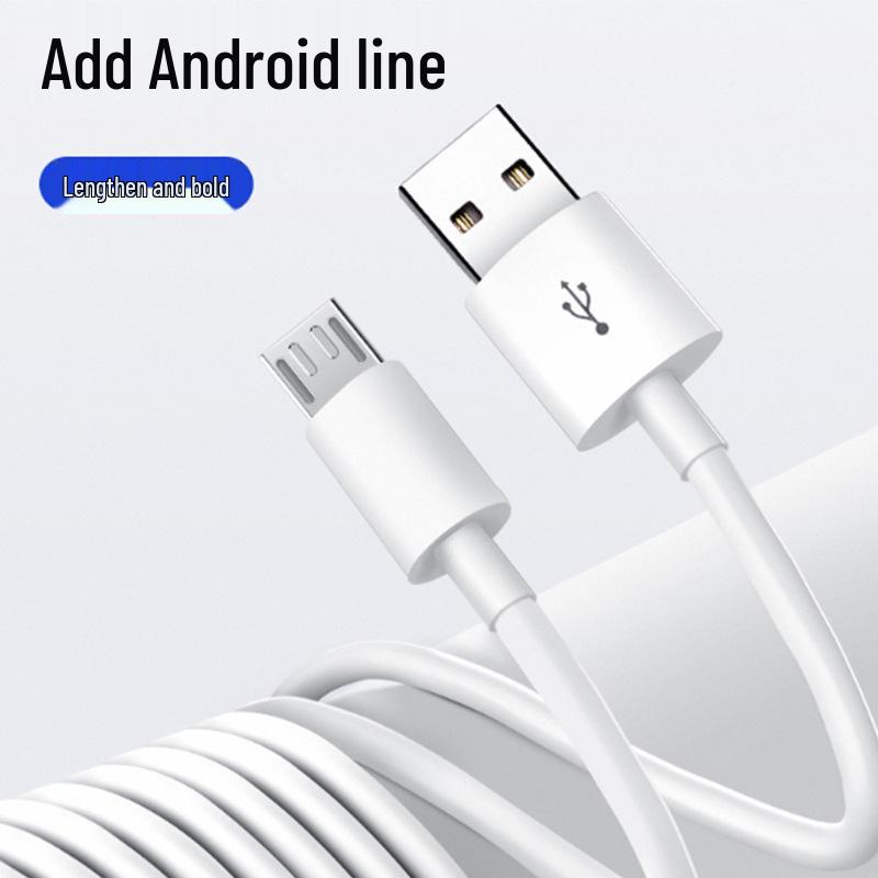 Android V8 Extra Long Cable: 5m, 7m, 10m MicroUSB for Camera Monitoring & Phone Charging
