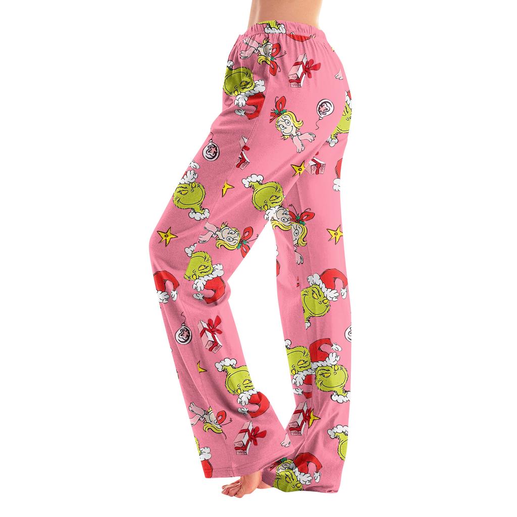 Pyjamahose Nachtwäsche Lässige Kordelzug Elastischer Bund Hose Bequeme Gerade Yoga Lockere Hose