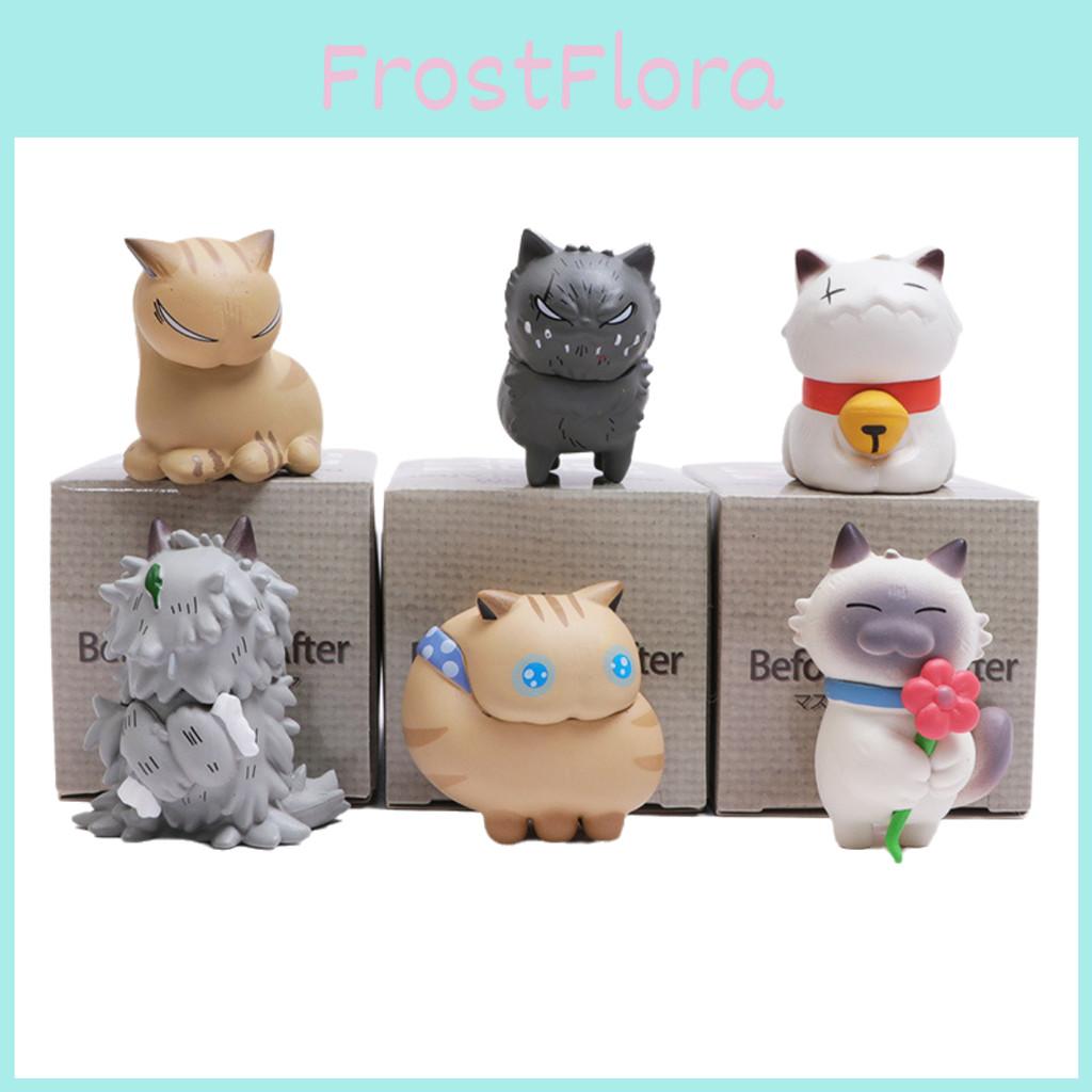 Cute Stray Cat Blind Box Siamese Cat White Cat Plastic Figure Display