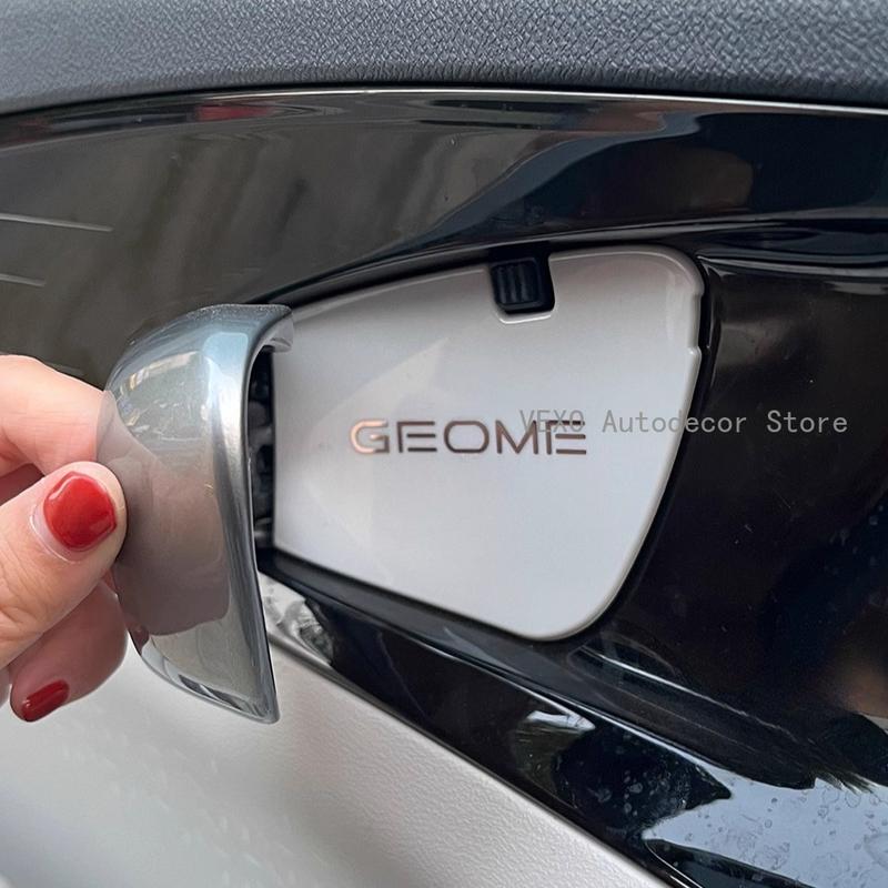 For Geely GEOME Door Handle Bowl Decoration Patch Car Stickers Door Bowl Protective Cover Anti-scratch Anti-collision Interior