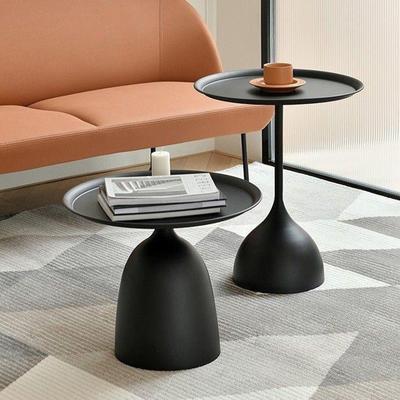 Small Round Side End Table Accent Pedestal Table Minimalistic Martini Table Coffee Drink Table Sofa Couch Living Room Corner