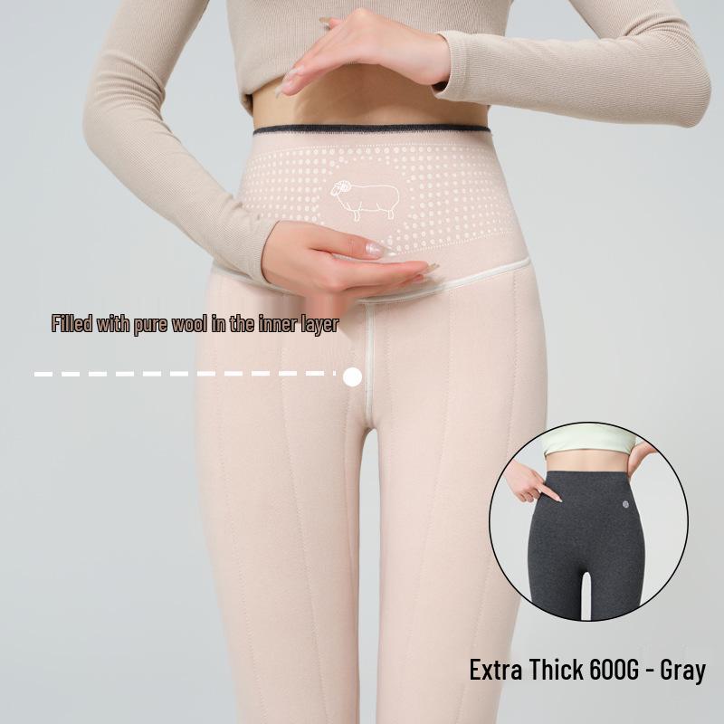 Extra Thick Wool Cotton Women's Base Layer Pants with Fleece-Lining - Slimming, No-Sag, Small Leg Design - Bestseller 2025 Arrival