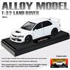Mitsubishi EVO Model Alloy 1/32 Simulated Jdm Sports Car, Children's Toy Collection Model Ornaments for Boys Gifts