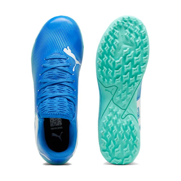 Puma Future 7 Play Comfortable Lightweight Durable Low-Top Kids Soccer Shoes Kids Soccer Shoes Blue Green 107950-01