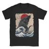Japanese Godzillaed Great Wave T Shirt Unisex Pure Cotton Awesome TShirts Crewneck Tee Shirt Short Sleeve Clothing Unique