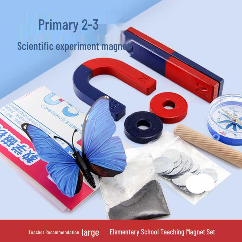 Second Grade Science Magnet Set: U-Shaped, Ring, Horseshoe, and Bar Magnets with Magnetic Car & Levitation.