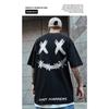 2023 T-shirt Summer New Fashion Men's Smiling Face Letter Print Pattern Casual Loose Street Fitness High Quality Cotton Top