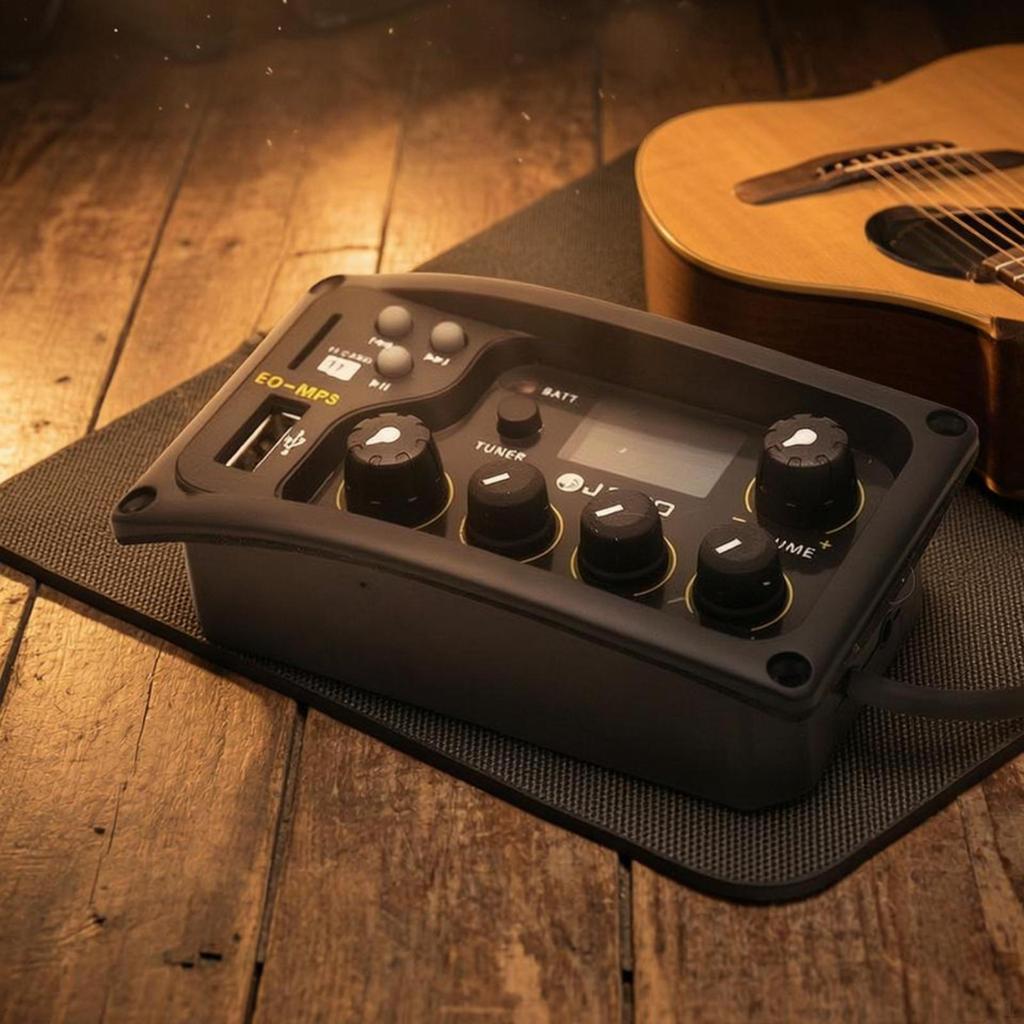 Guitar Preamp Audio Modifier Tuner Rotary Knobs Pickup Display Window Musical