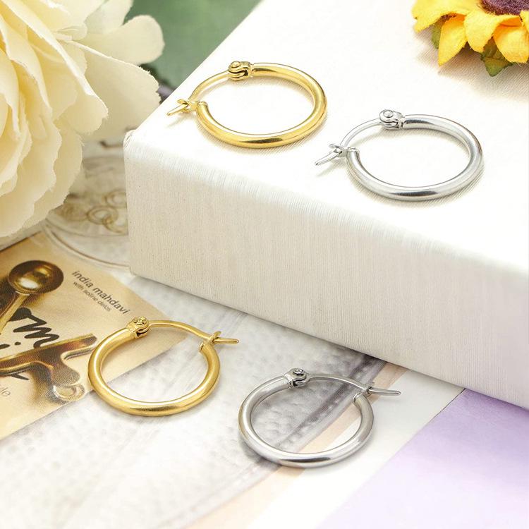 Unisex Large Thick Hoop Earrings - European & American Fashion Style