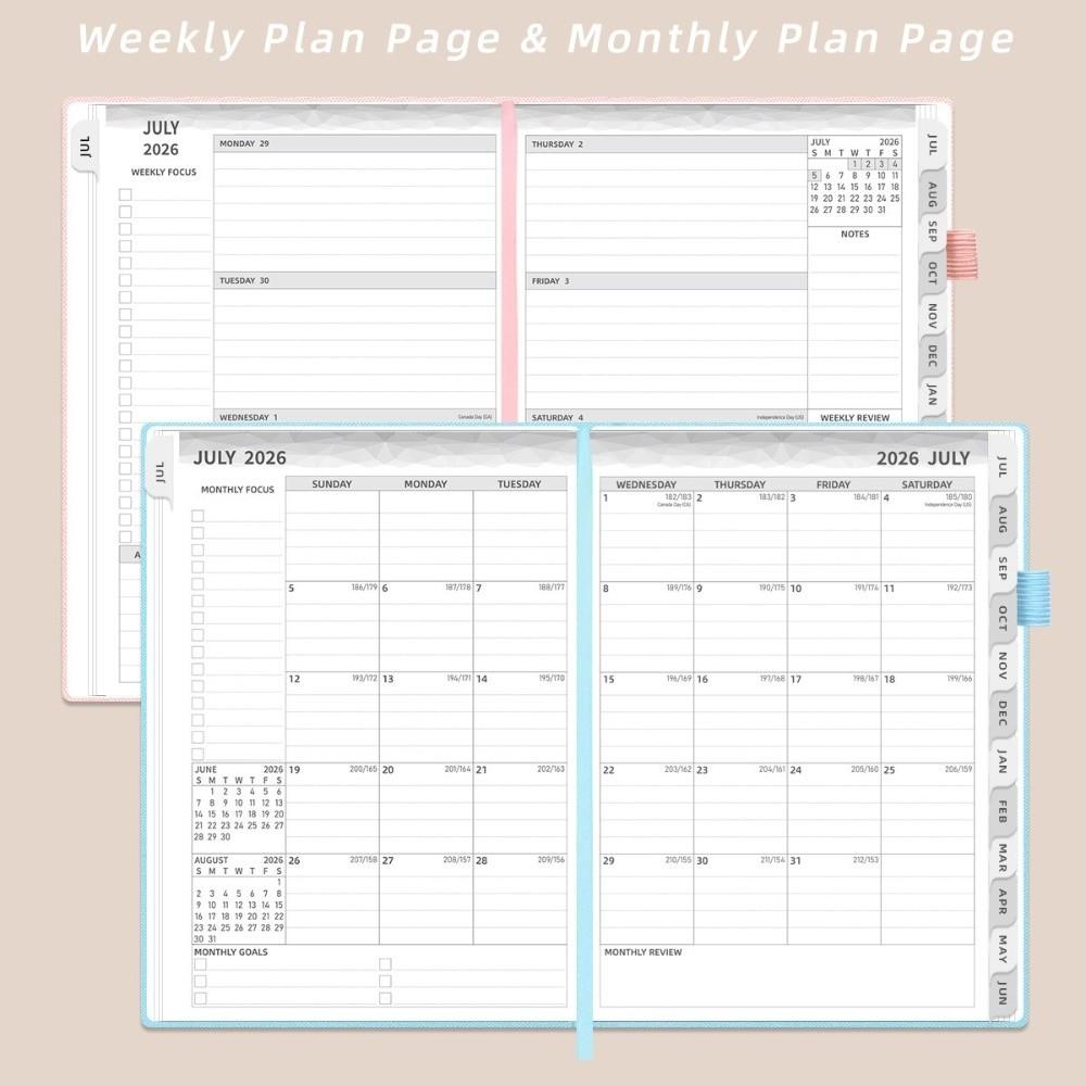 with Strap 2027 A5 Planner Notebook Daily Planning A5 Size Hardcover Journal Notebook Journal Writing Fabric Notebook