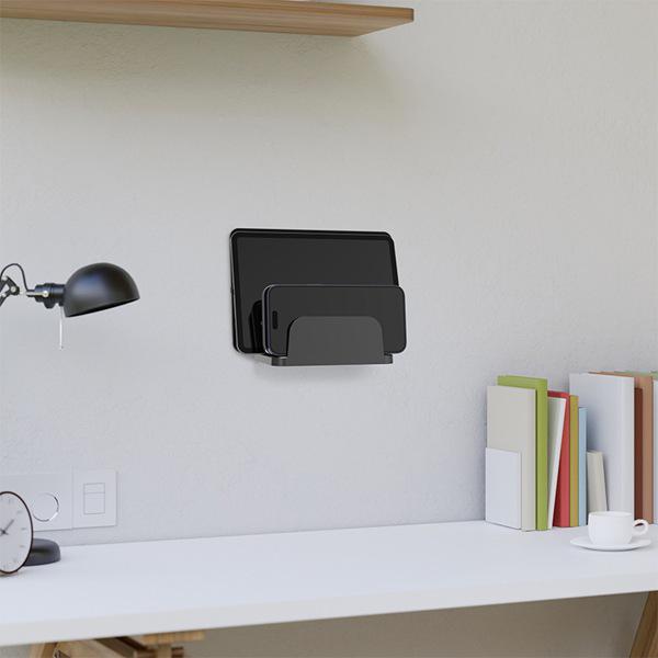 

4-Slot Black ABS Wall-Mount Charging Stand for Tablet/Phone Other