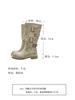 Cowhide Version~ Showing Legs, Thin Belt Buckle, Thick-soled Medium Tube Knight Boots for Women's 2025 Autumn New Cool and Handsome Thick-heeled Locom