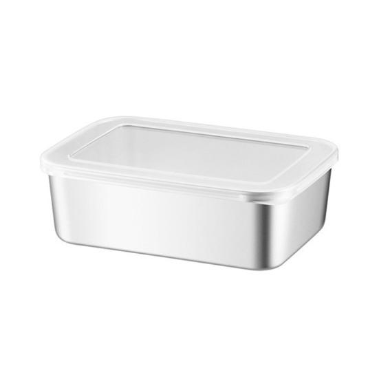 Stainless Steel Lunch Box with Lid Airtight Square Bento Box for Meal Prep Lunch Refrigerator Stackable Oven Safe Food Storage Container