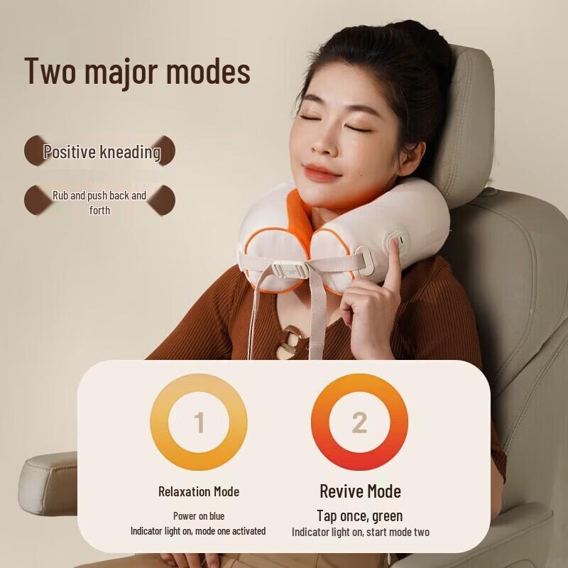 HEZHENG Portable U-shaped Neck Massager Pillow CN Plug (adapter Included)
