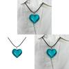 Heartshaped Alloy Pendant Necklace With Leather Chain For Romantic Gift