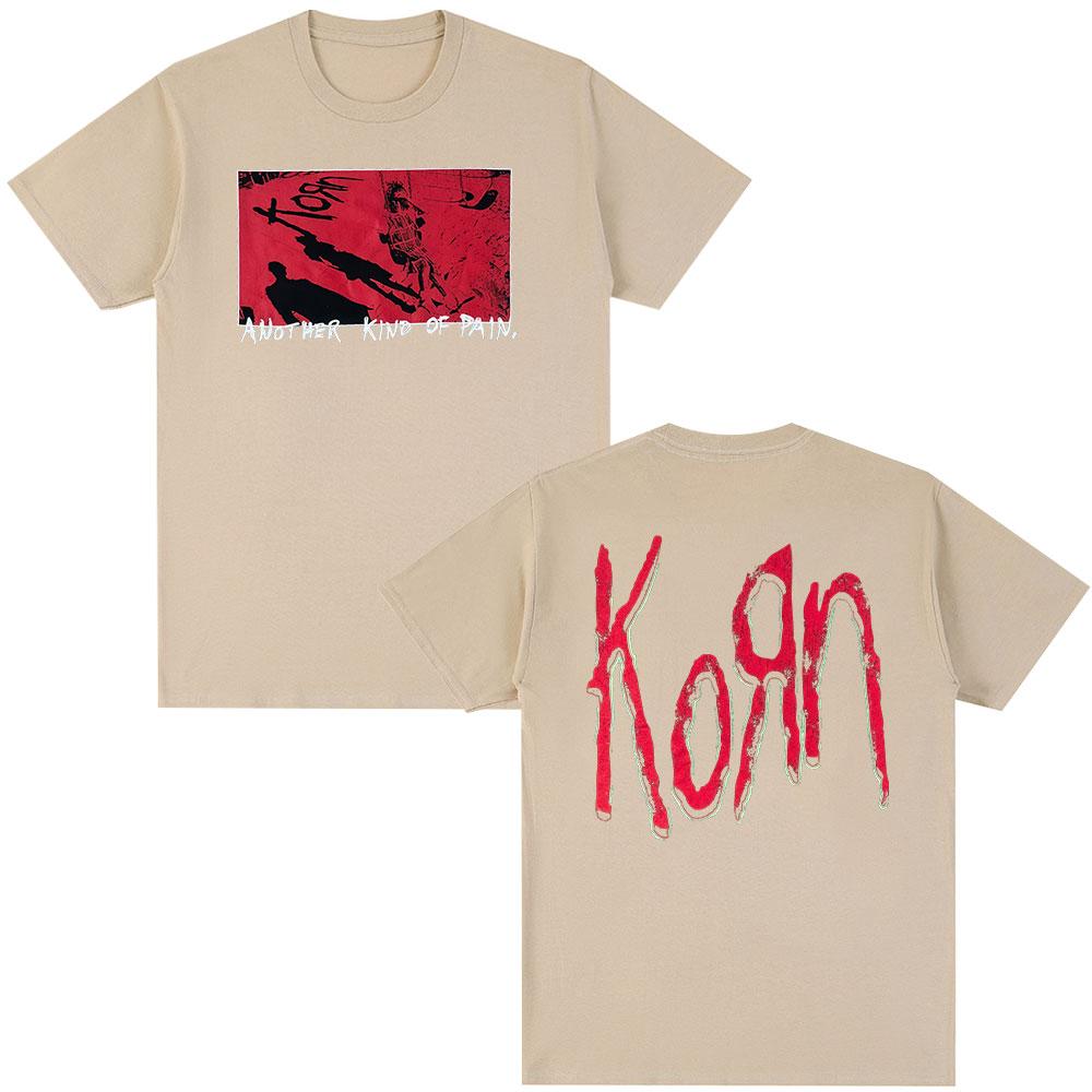 Korn Another Kind of Pain Tshirt Metal Gothic Rock Band Top Unisexs Women Cotton Oversized Y2K Short Sleeve Tshirt Streetwear S