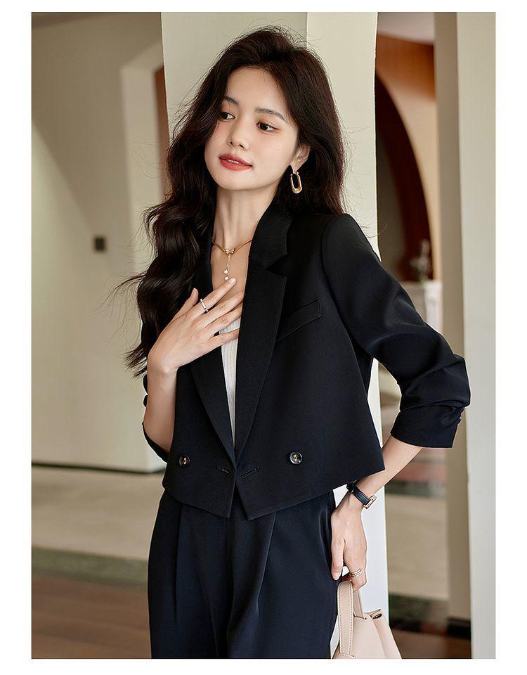 Women's 2026 Spring Short Suit Jacket: High-End, Casual, Petite Professional Wear Set