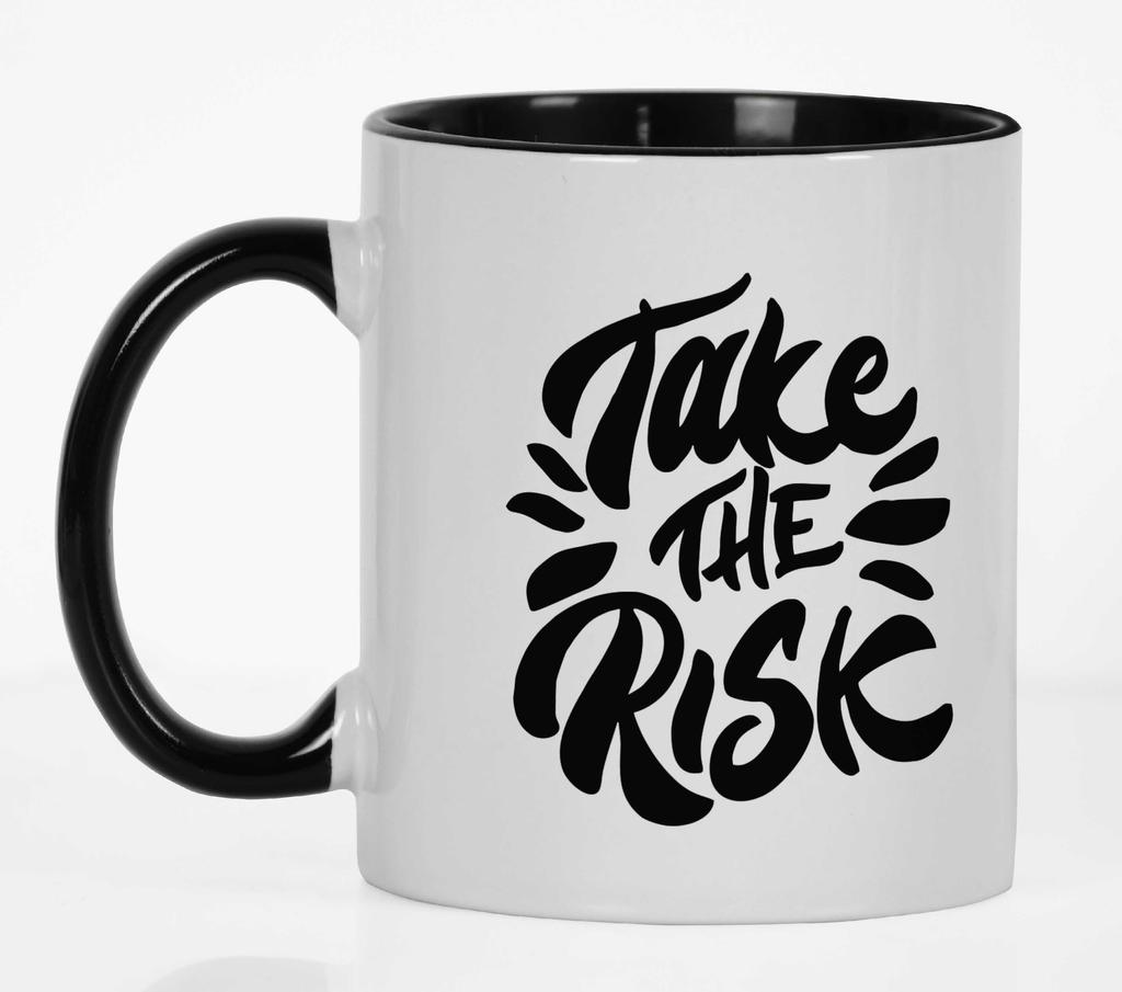 Inkdotpot 11oz Ceramic  Coffee  Mug  Take The Risk Positive Inspirational Quotes Gift For Employee Boss Coworkers